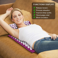 Tapis de yoga et oreiller d'acupression écologiques LADYGLOW en noix de coco