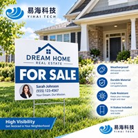 Panneaux de jardin en plastique ondulé sur mesure 24*18 pouces, plusieurs tailles disponibles pour les événements immobiliers, la publicité, les panneaux de pelouse extérieurs
