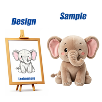 Jouets en peluche personnalisés de haute qualité pour les enfants, cadeau d'anniversaire, poupée en peluche douce, rembourrage en coton, éléphant personnalisé, doudou