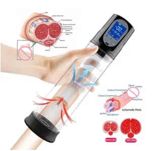 남성용 전기 페니스 펌프 섹스 토이 USB 충전 자동 페니스 익스텐더 진공 펌프 페니스 확대기 발기 남성 자위대