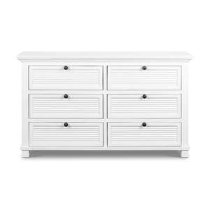 ตู้ลิ้นชักไม้จริง 6 ชั้น สไตล์โมเดิร์น กว้าง 140 นิ้ว พร้อมรางลื่น ลิ้นชักมีมือจับโลหะ ป้องกันการล้ม เหมาะสำหรับห้องนอนและห้องนั่งเล่น - Product Image 3