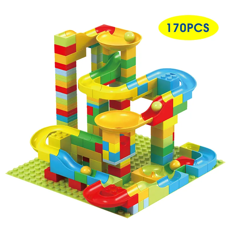 Neuheit Artikel 170 PCS Baustein Mini für Puzzle Lernspiel zeug DIY Bau Spielzeug Ziegel mit Rutsche