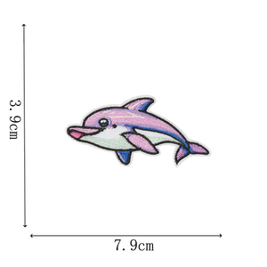 แพทช์รูปโลมาปักลายสัตว์ทะเลน่ารัก รีดติดได้ - Product Image 6