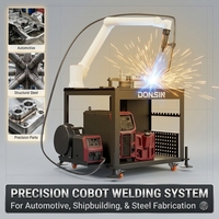 Robot Las Kolaboratif Low Spatter, Lengan Robotik Cobot 6 Axis untuk Pengelasan Pipa, Baja Tahan Karat & Aluminium