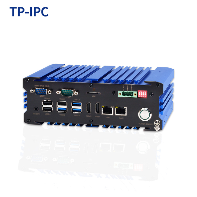 Fanless Embedded Vehicle Onboard Computer with 2 Lan 6 COM Rugged Support 4g for Industrial Mini Pc with Smart Ignition Power