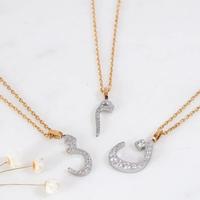 Inspire jewelry – collier personnalisé avec nom, lettre arabe musulmane, bijoux mot CZ cristal diamant, pendentif arabe