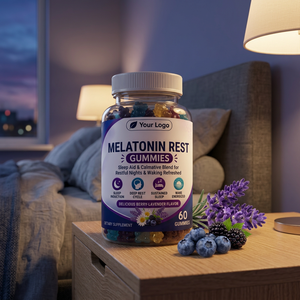 <b>Melatonin</b> Plant Based Vegan <b>Gummies</b> with Fruity Flavor and Pectin Formula Convenient Chewable Format for Evening Routine Travel - Product Image 3
