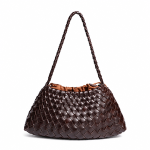 Bolso de Mano Tipo Cubo de PU Tejido para <span class=keywords><strong>Mujer</strong></span>, con Cordón, Impermeable, para Viaje - Product Image 2