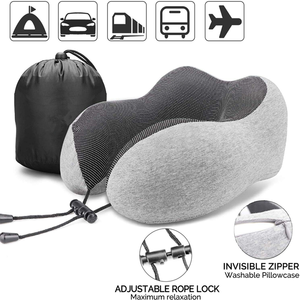 Almohada de viaje Almohada de espuma con memoria Almohada en forma de U con máscara de ojos 3D Auriculares Kit de viaje para avi - Product Image 5