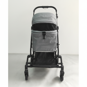 Lightweight Aluminum 4-Wheel Foldable Dog & Cat <b>Basket</b> with Shock Absorbers and Patented Design for <b>Small</b> Pets Travel - Product Image 1