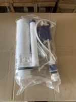 Ensemble sanitaire arabe économique : WC deux pièces en céramique à chasse directe avec cuvette et lavabo sur colonne