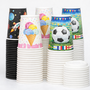 Échantillon Gratuit Personnalisé 22oz Doré Simple Paroi Papier Kraft Écologique Sans BPA Anti-Fuite Résistant au Four Football Jetable - Product Image 1