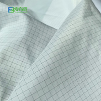 Tissu sergé antistatique pour vêtements de travail, mélange polyester-coton à motif quadrillé, pour uniforme de blouse de laboratoire et veste pour filles dans l'industrie électronique et les salles blanches