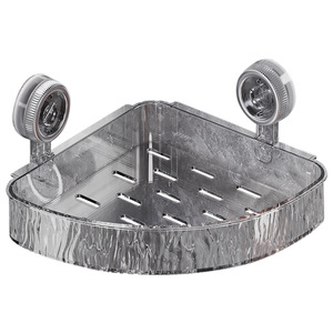 Triangle Bathroom Shelf 50X30CM Suction Mounted Wall Mount Storage For Personal Care Products - Product Image 5