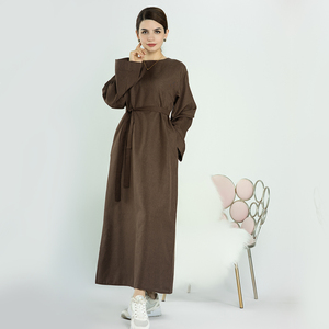 2023 Loriya Dubai donna abbigliamento islamico lino chiuso Abaya abiti quotidiani musulmani ragazze Abaya <span class=keywords><strong>turchia</strong></span> Abaya donne abiti musulmani - Product Image 2
