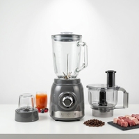 1,5L Glazen Pot 800W Multifunctionele Snijder Rasp Mixer Voedselverwerker Blender IJsvergruizer Roestvrijstalen Messen