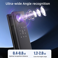 Glomarket Tuya Serrure numérique 3D avec reconnaissance faciale Vidéo interphone biométrique Empreinte digitale Wifi Serrure de porte intelligente pour la sécurité à domicile