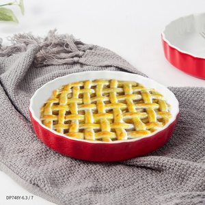 <span class=keywords><strong>Teglia</strong></span> per Quiche in Ceramica Personalizzata da 6,3 e 7 Pollici, Stampo per Torta in Porcellana Rotondo - Product Image 2