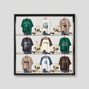 เสื้อยืดผู้หญิงไซส์ใหญ่คุณภาพสูง แขนสั้น สีพื้น พิมพ์ลายได้ตามต้องการ ทรงหลวม ใส่ได้หลายโอกาส ระบายอากาศดี ผ้าทอ โลโก้ 3 มิติ - Product Image 2