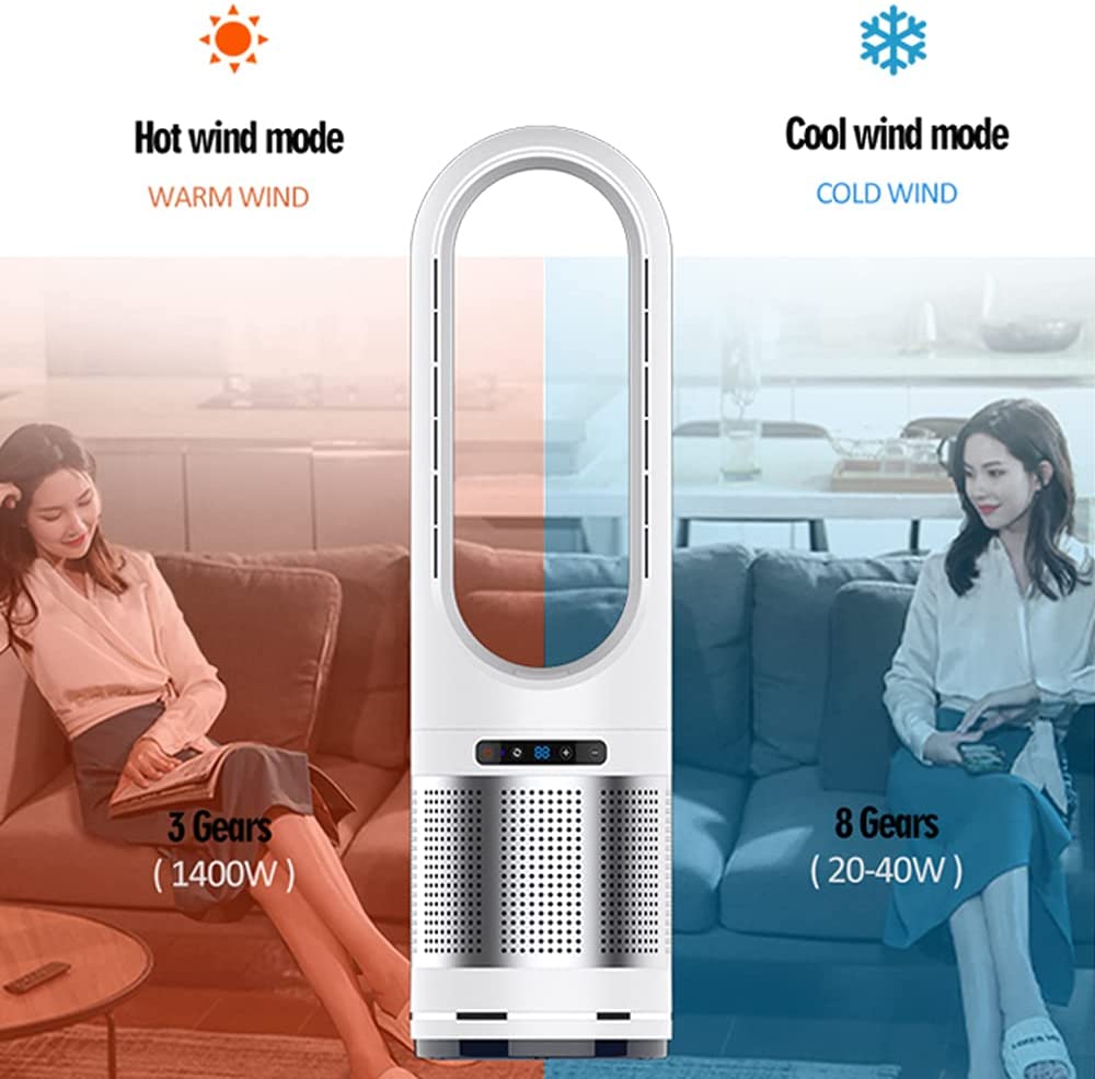 Ihomey AM-046JR LED Hot and Cold Bladeless Fan with H13 HEPA