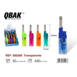 Encendedor Electrónico QBAK Transparente de 12.8cm Recargable para Cigarrillos - Product Image 1