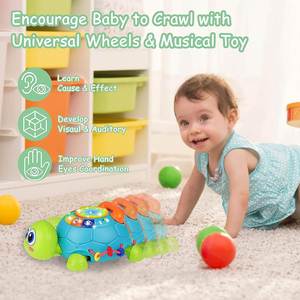 Tummy Time Musical <b>Turtle</b> Crawling With Light Sound Play Phone Infant <b>Toys</b> - Product Image 4