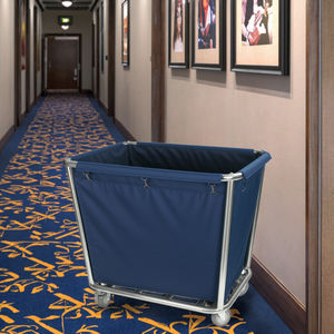 Carrito de Hotel Moderno de Acero Inoxidable, 4 Ruedas Giratorias Silenciosas, Ruedas Universales, Logotipo Personalizable, para Ropa Sucia, Marca Yintok - Product Image 4