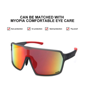 Gafas de Sol Deportivas con Logotipo Personalizado, Montura Grande TR90, Gafas de Ciclismo de Lujo con Protección UV400, Gafas de Béisbol y Ciclismo de Montaña para Exteriores - Product Image 3