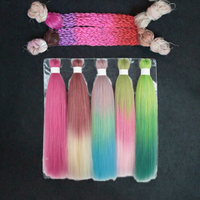 Rambut Kepang Ekstensi 26 inci Pre Stretched Dyed Expression Braiding Hair Box Braids Crochet Hair untuk Ekstensi Rambut Sintetis Ez Braid