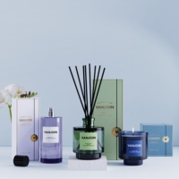 Nouveau Pot en Verre Vide Personnalisé de Luxe pour Bougie en Cire de Soja Aromatique, Décoration d'Intérieur, Diffuseur de Parfum, Désodorisant, Bouteille à Sérigraphie Façonnée