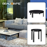 Mattia Modern Center Tisch High-End Wohnzimmer möbel Runder langer Beistell tisch Set Luxus Holz Marmor Couch tisch
