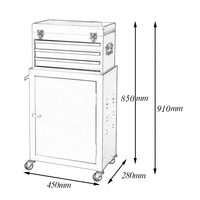 Armoire à outils HONGFEI à 3 tiroirs, robuste, en métal, verrouillable, pour la maison, le garage, fabricant de chariots à outils certifié BSCI