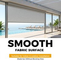 Store banne extérieur Newhoo Spring Zip Track WR100 coupe-vent, stores de fenêtre de haute qualité pour patio, protection solaire, vente chaude