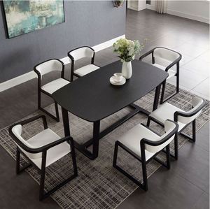 6 Chairs Living Room Solid Wood <strong>square</strong> Elegant Wooden <strong>Dinning</strong> <strong>Table</strong> - Product Image 1