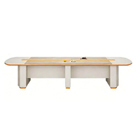 Table de conférence minimaliste moderne de 94 à 315 pouces de large (8 à 26 pieds) pour 6 à 26 personnes avec structure en acier