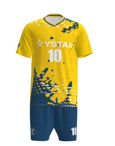 Kit <span class=keywords><strong>Calcio</strong></span> Personalizzato OEM per Uomo Adulto, Maglia a Maniche Corte e <span class=keywords><strong>Pantaloncini</strong></span>, 100% Poliestere, Leggero e Traspirante, per Allenamento Estivo del Club - Product Image 3