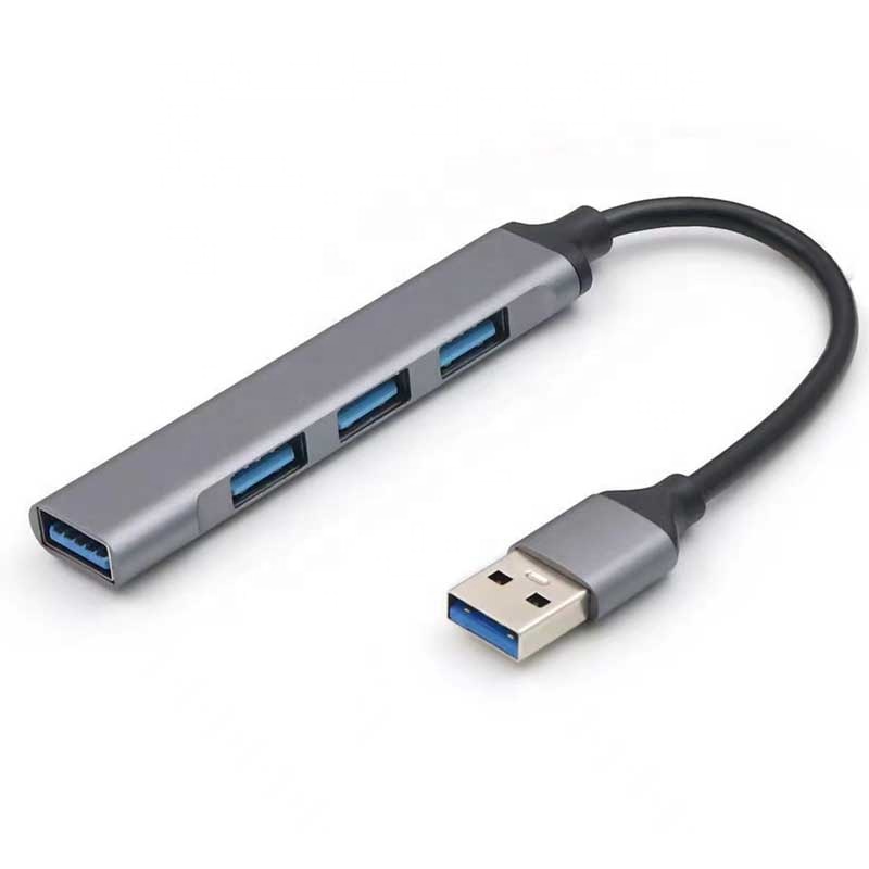 Aluminum Usb3.0 4-In-1 Usb Hub 5Gbps 4-in-1 Usb Type c Hub Adapter