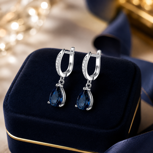 Eleganti Orecchini a Goccia per Donne, Delicati Orecchini con Pietre Scintillanti, Gioielli per Uso Quotidiano e Feste, Vendita all'Ingrosso - Product Image 1