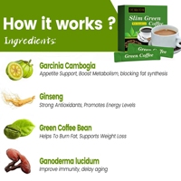 Café instantané amincissant Green Verve au Ganoderma Lucidum et Hericium Erinaceus, goût neutre