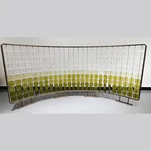 可重复使用的可移动玻璃艺术不锈钢室内屏幕房间隔断装饰墙装饰家居装饰面板金属屏幕