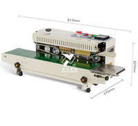 Machine de scellage de sacs en poly plastique de type horizontal en acier inoxydable FR900, scelleuse à bande continue verticale