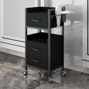 Chariot de Salon en Bois Écologique Simple et Très Vendu avec Tiroirs, Design à 4 Roues pour Salon et Salle de Bain, Chariot de Beauté et Pédicure - Product Image 5