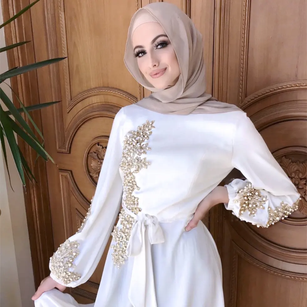 रीता पुष्प बाया लंबी आस्तीन वाली महिला मुस्लिम पोशाक की औपचारिक महिला काफ्टन मोरोकोको कैफे के आकस्मिक कपड़े
