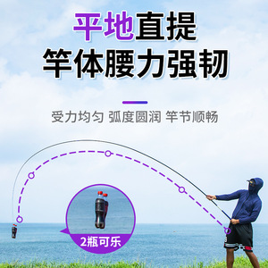 Canne à pêche Gw Diao Sanqiu 5.4M 119G ultra légère en fibre de carbone rigide pour la pêche à la carpe et au carassin en lac et en réservoir - Product Image 4