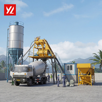25-180m³/jam Pelat Baja Tebal 6mm PLC Otomatis Penuh Pabrik Pencampur Beton Kecil Murah Pabrik Batching Beton Siap Pakai