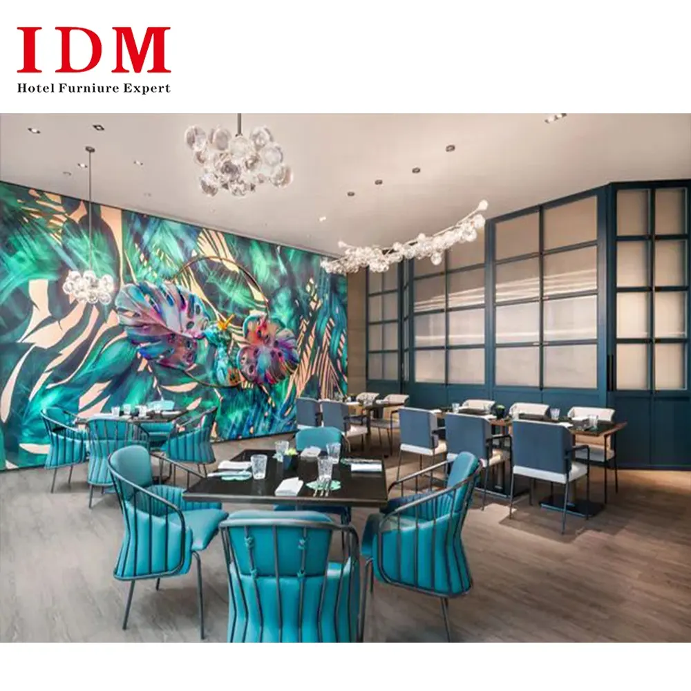 เฟอร์นิเจอร์ในโรงแรม IDM-Y26ชุดโต๊ะอาหารสุดหรูเฟอร์นิเจอร์ร้านอาหารดีไซน์เต็มรูปแบบ