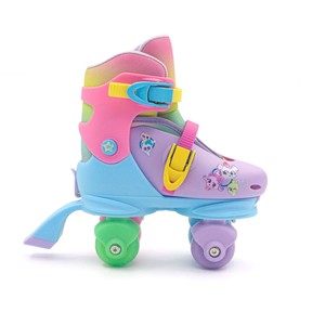 Patins à roulettes convertibles 2 en 1 pour enfants-Basculez entre les modes Quad et Inline en 1 seconde avec des lumières LED - Product Image 4
