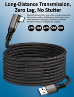 Cable VR Compatible con Oculus Quest 3/2/1, Cable Trenzado de Nailon para Juegos de PC Steam VR, Cable USB 3.2 Tipo C para Transferencia de Datos