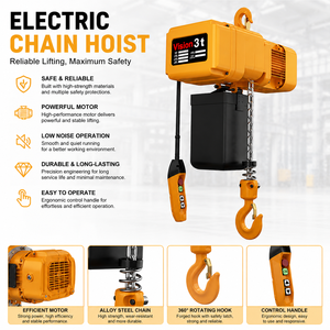 Palans électriques à chaîne adaptés aux ateliers, 2 tonnes, 2000 kg, simple vitesse, 3 m, 380 V, 220 V, bon prix - Product Image 1
