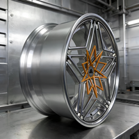 Jantes personnalisées SenYao en aluminium forgé 6061t6, 2 pièces, entièrement polies avec une couleur orange brillante pour Ferrari, Lamborghini, McLaren
